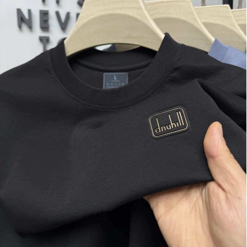 

2025 Summer New Fashionable Men's ShortSleeve High Quality Comfortable Breathable Round Neck Top Exquisite Badge Design T-shirt