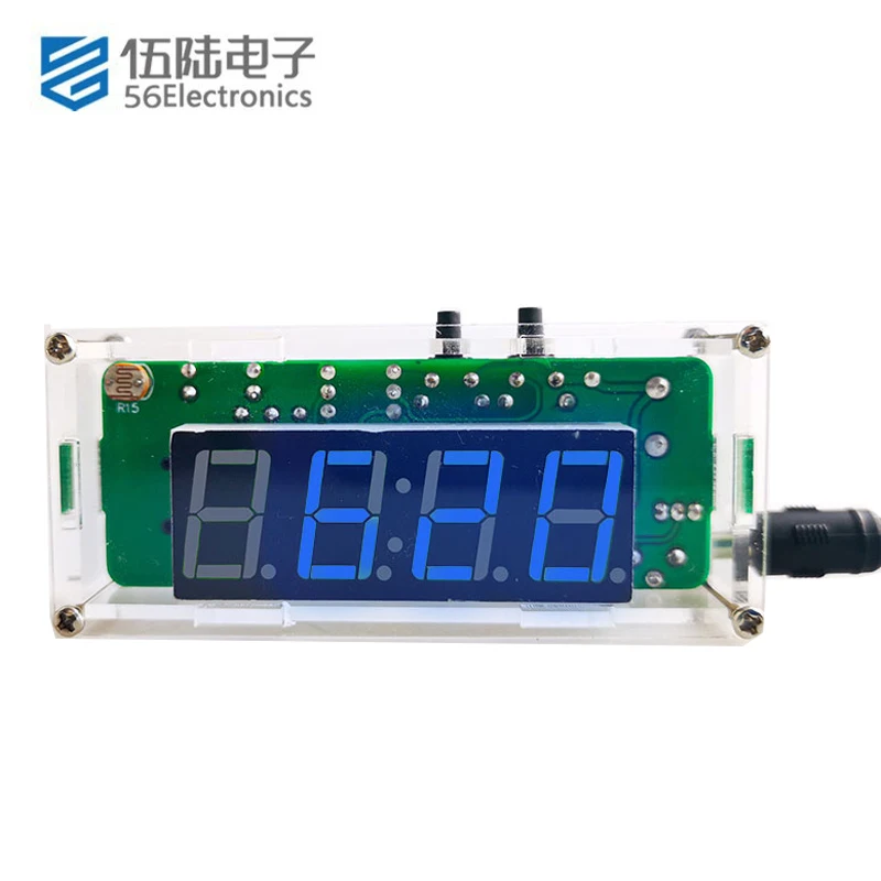 Electronic Clock Kit Manufacturing 51 Single-chip Microcomputer Light-controlled Temperature Date Display LED Welding Parts