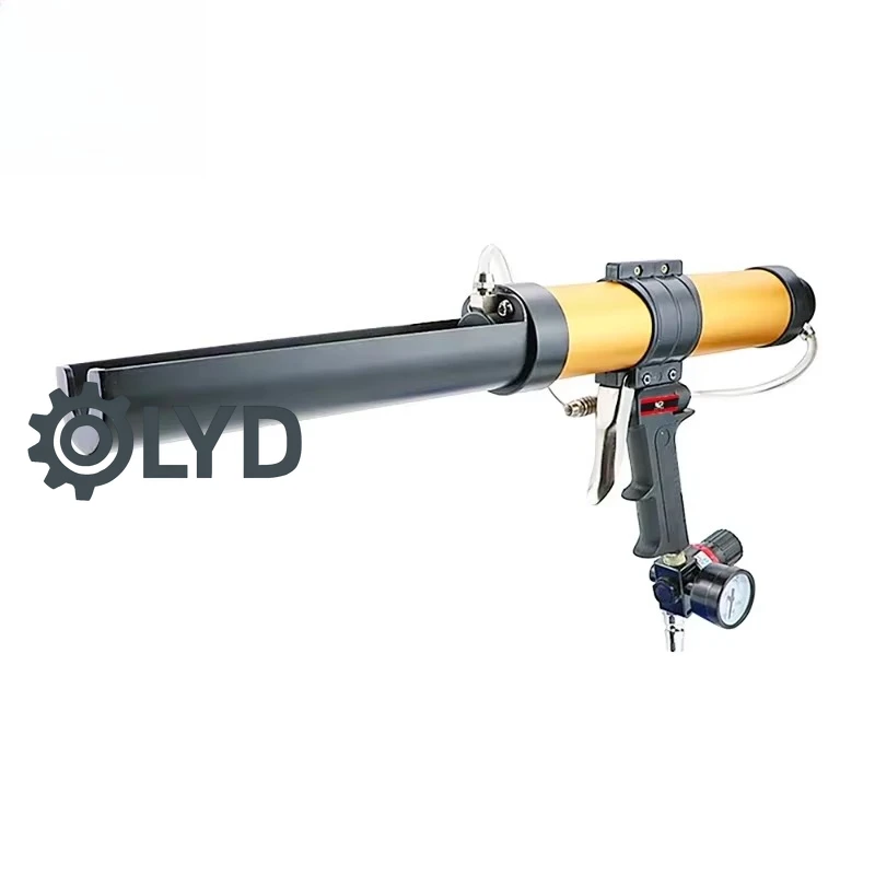310ml Pneumatic Caulking Gun Barrel Hard Sealant Gun with Push Rod Function Sealant Applicator