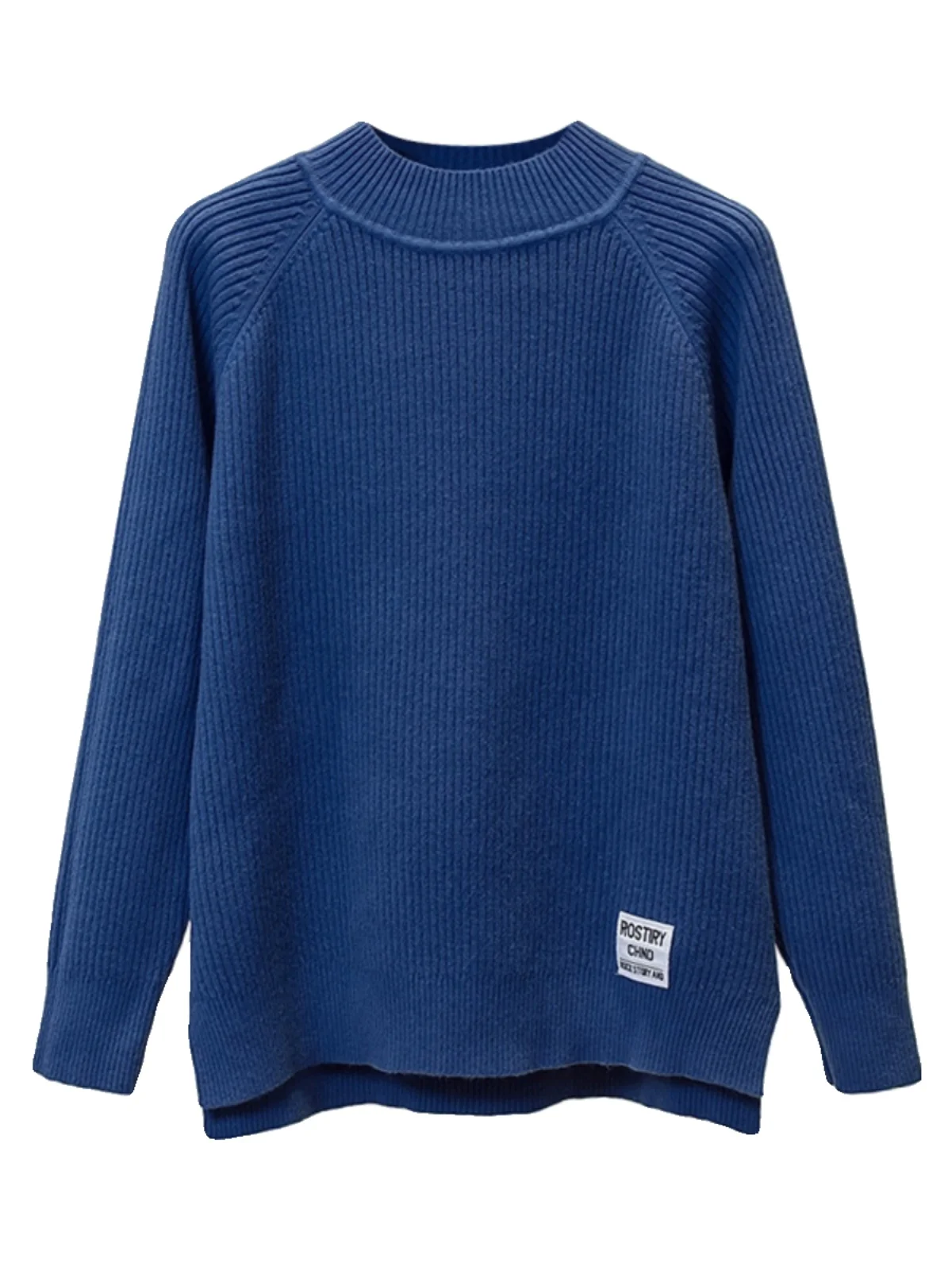 Suéter Hoado de Punto para Mujer, Otoño Invierno, Cuello Medio Alto, Felpa, Talla ande, Cseta Base, Cubre el Abdomen, ...