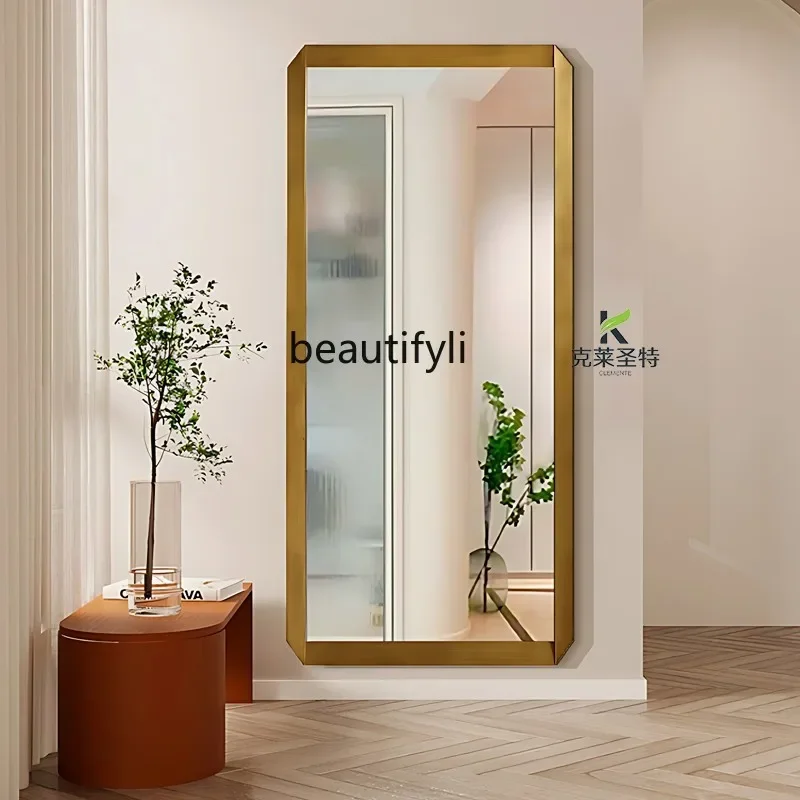 

European-style old full-body mirror French retro home bedroom full-length mirror, floor-to-ceiling fitting mirror6239