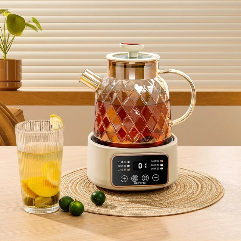 

Большой вместительный термостойкий стеклянный горшок для здоровья, небольшой интеллектуальный горшок с изоляцией для встреч, кипящей воды для домашнего и офисного использования