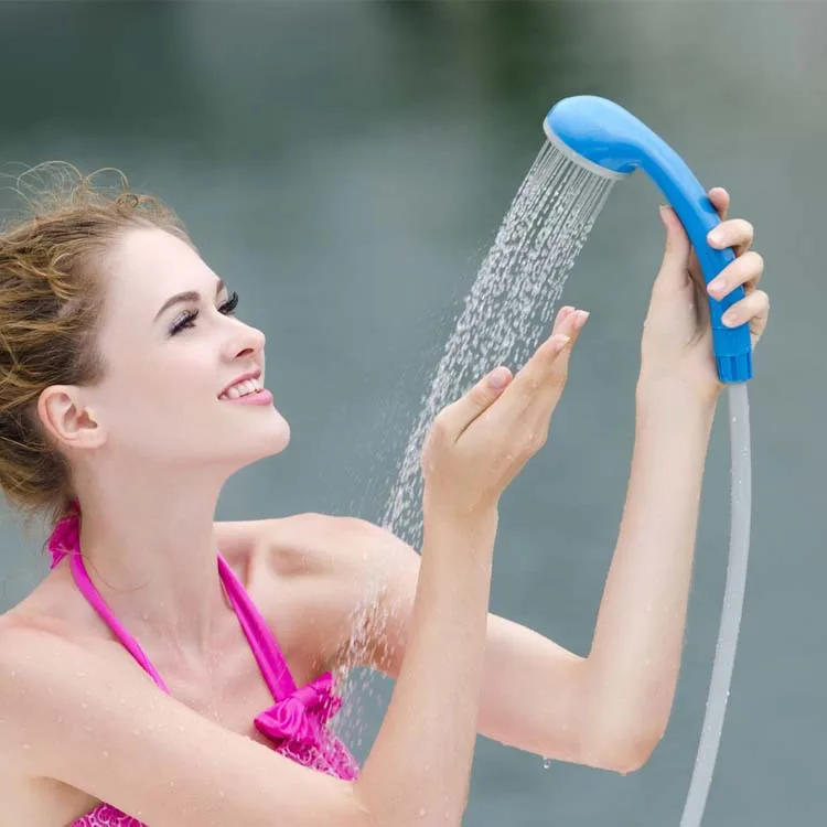 Portable Outdoor Shower With Rechargeable Battery Camping & Beach Shower For Travel, Hiking, RV & Backyard Use