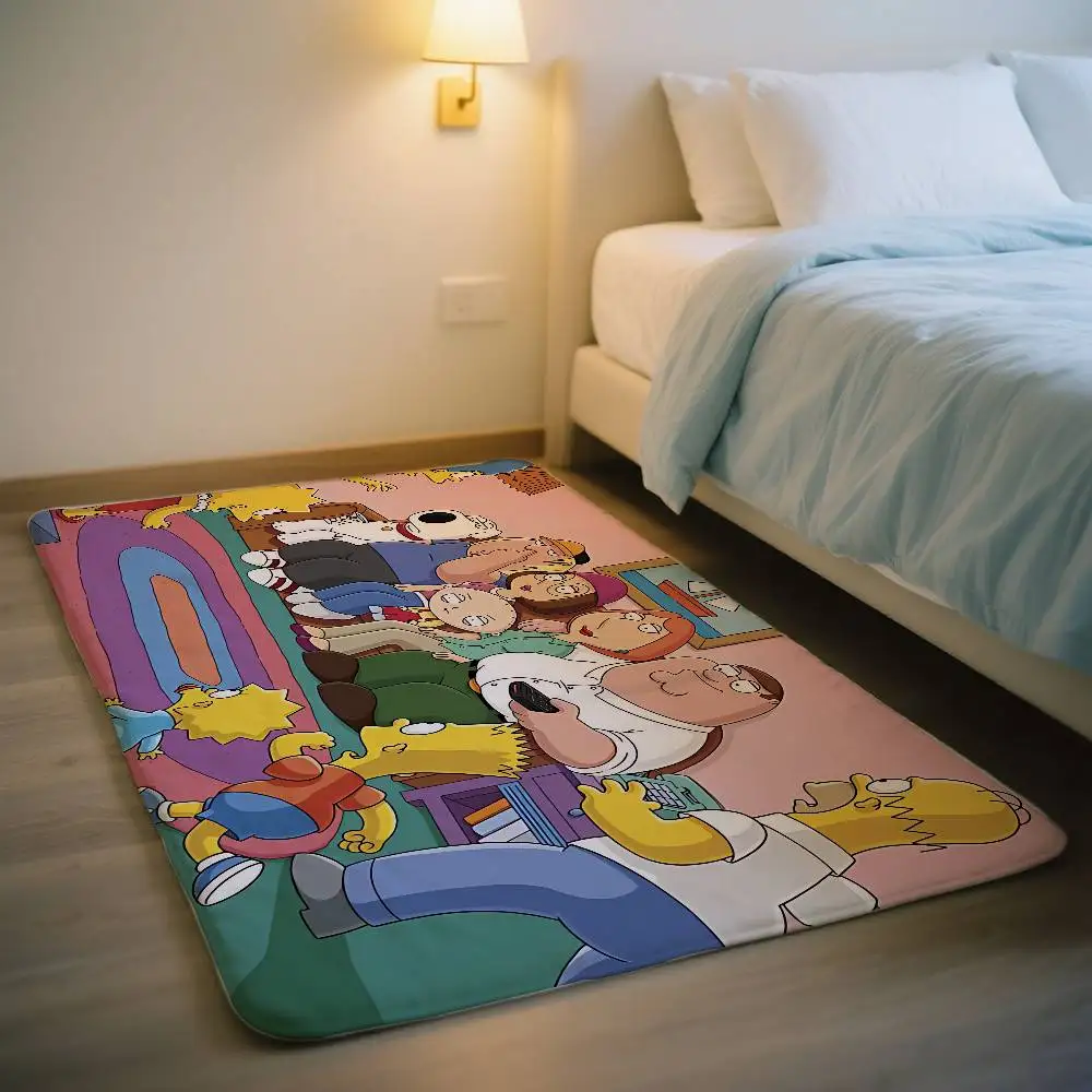 

Funny Anime F-Family G-Guy Floor Mat Art Carpet Rug For Bedroom Living Room Sofa Home Doormat Decor,Large Kid Non-slip Floor Ma