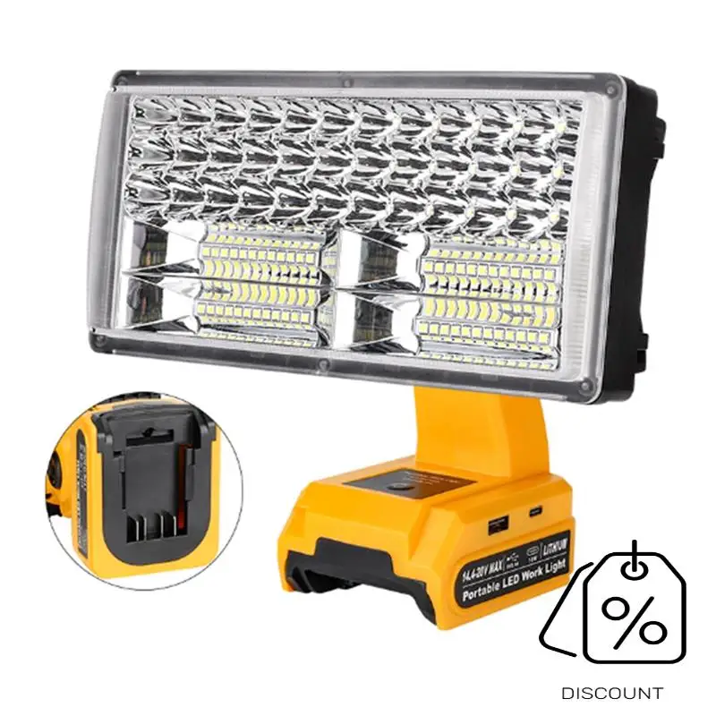 BAAG-Para 14.4-20V Luz de iluminação externa 40W 4200LM Iluminação de emergência LED Luz de trabalho externa sem fio para carro Repa