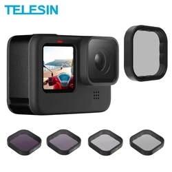 TELESIN ND8 ND16 ND32 CPL Lens Filter Aluminium Alloy Frame for GoPro Hero 12 11 10 9 Gopro12 Camera ND CPL Lens Accessory