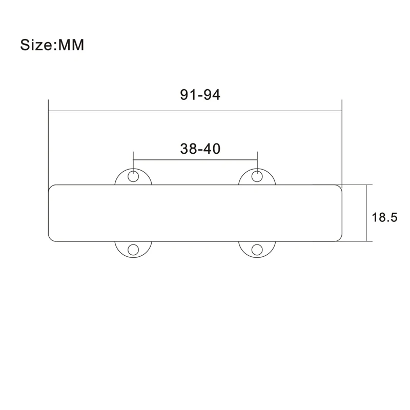 Ceramic Closed Style 4 String JB Bass Pickup For JB Style Bass Guitar Parts