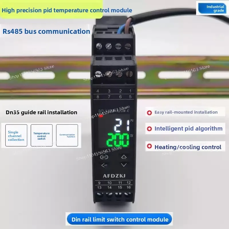 

Регулятор температуры рельсового типа, PID-инструмент контроля температуры, RS485, модуль сбора сигнализации связи 4-20 мА