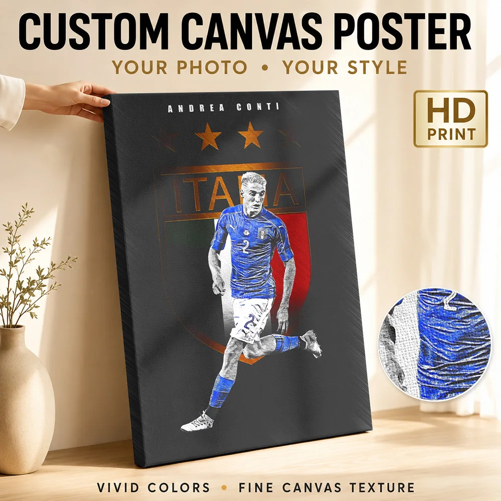 Andrea Conti Italy Canvas Painting Poster Personalized Modern Aesthetic Canvas Wall Art for Office Hallway Decor Ready to Hang