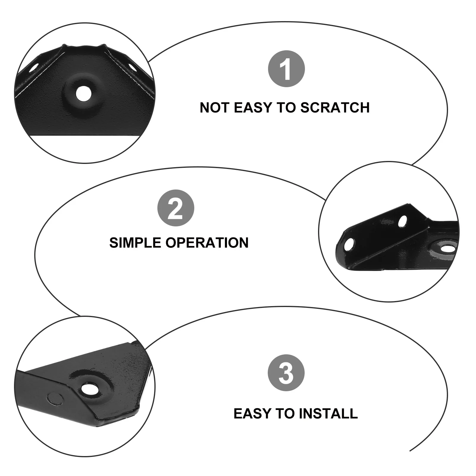 

12Pcs Corner Iron Cabinet Supports Metal Furniture Corner Brackets Triangle Braces for Bed Table Shelf Reinforcement