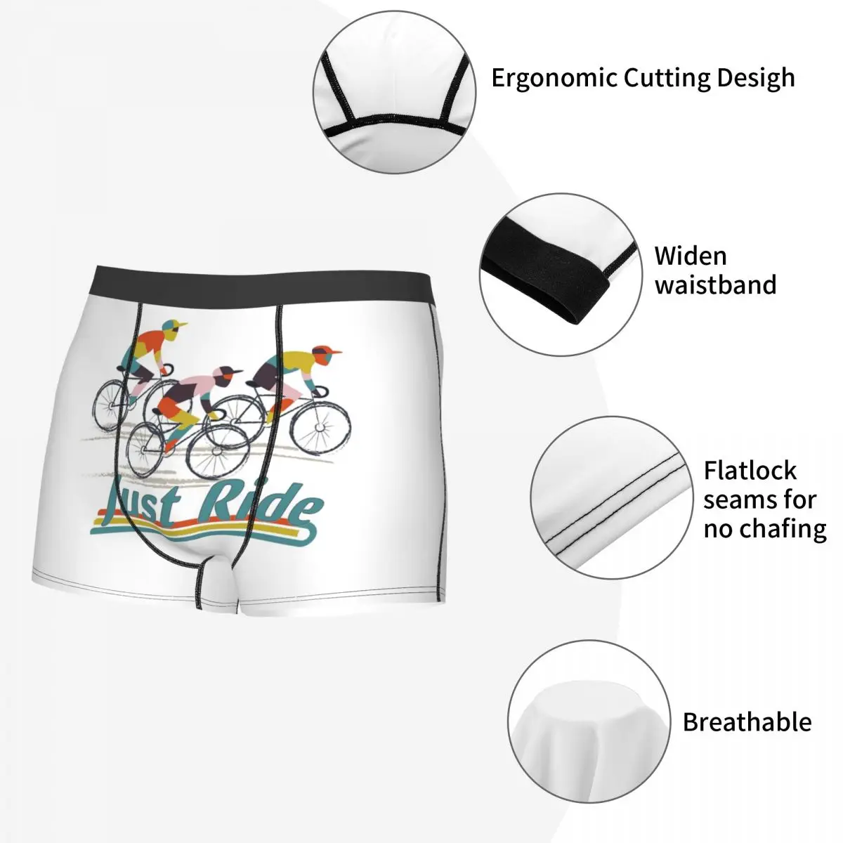 سراويل داخلية بوكسر ركوب لفوز سراويل داخلية للرجال تهوية لهدايا أوم رجل صديقها