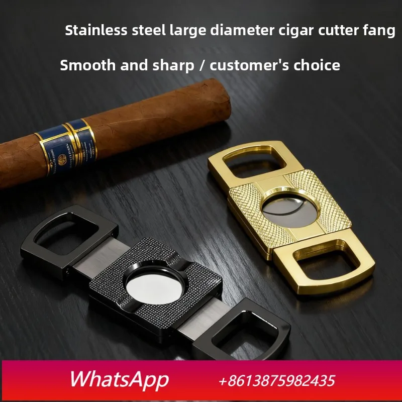 

YJQ Прочный резак для сигар из нержавеющей стали, высококачественный, с двойным лезвием, аксессуары для сигар
