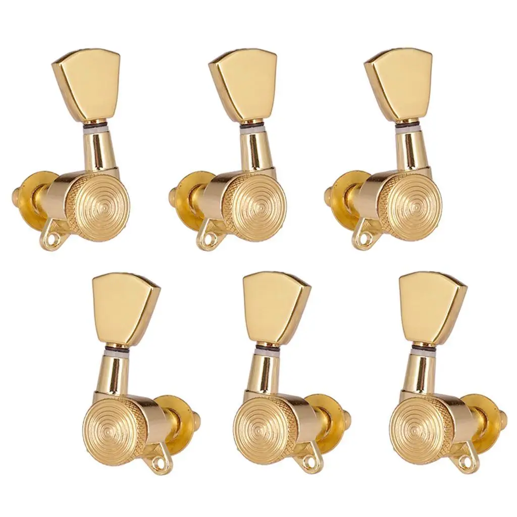 

Механика для акустической гитары, закрытые крепления струн, золотистые, железные, для музыкальных инструментов