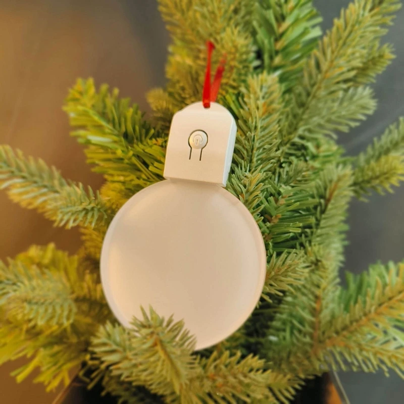 ZB91 Thermal Sublimation Acrylic Light Pendant Thermal Transfer Christmas Pendant Acrylic Pendant with Red Hanging Rope