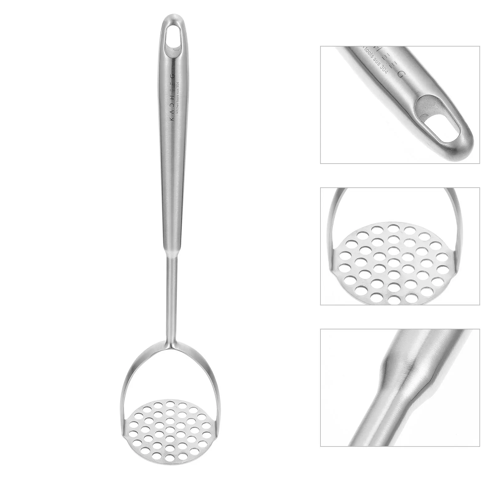 

1pc Multipurpose Potato Masher Stainless Steel Vegetable Crusher Kitchen Tool For Pumpkin Ricer Household Food Pressing