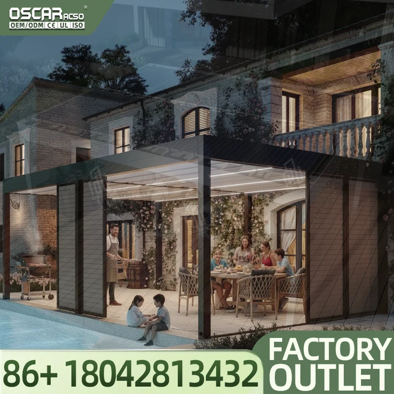 s with Sun Blind Protection Powder Coated Frame Snow Resistance on Sale Pergola