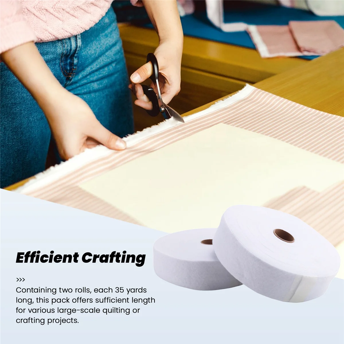 N89R 2 рулона стеганых ватинами, полоска для ватина, 2 1/4 дюйма, ватин из флиса из смеси хлопка на рулоне, всего 70 ярдов для ковриков, декоративных ковриков