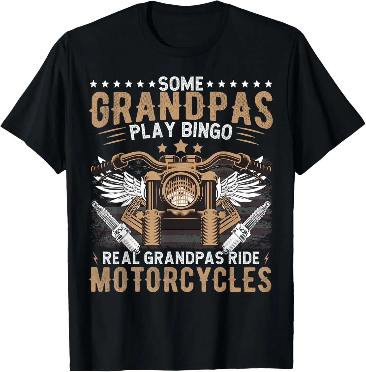 

Мужская футболка Some Grandpas Play Bingo Real Grandpas Ride Motorcycles