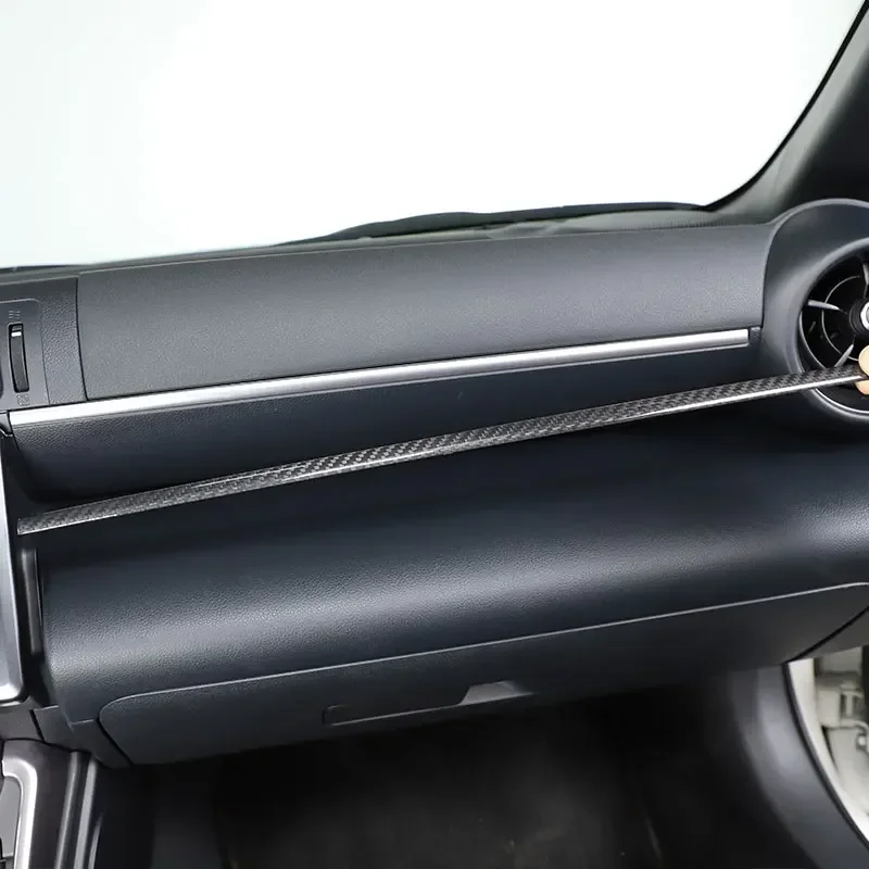 

Carbon Fiber Car Passenger Dashboard Strip Decorative Trim For Subaru BRZ Toyota GR 86 2022-2025 Sticker Styling Accessories