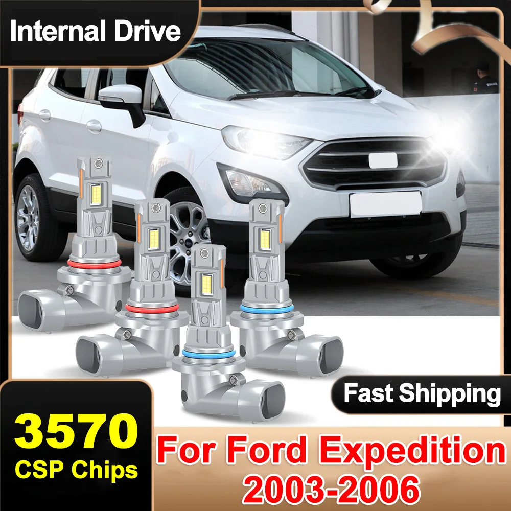 

LED Headlight Bulbs Kit For Ford Expedition 2003-2006 9005 9006 3570 CSP Chips DC12V Extremely Bright Auto Light Bulbs