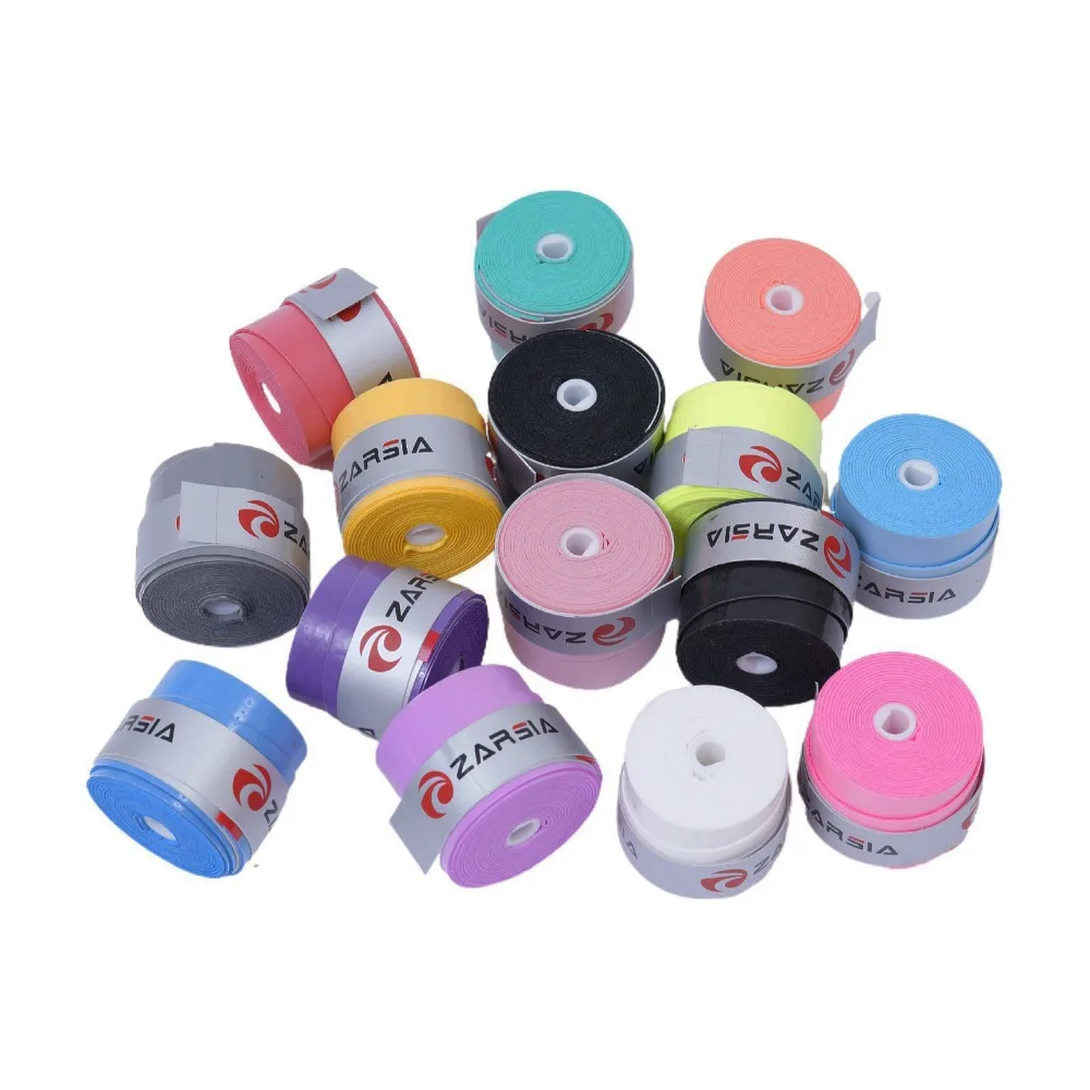 Absorção de choque tênis antiderrapante sweatband absorção de suor anti deslizamento badminton overgrips banda elasticidade colorida