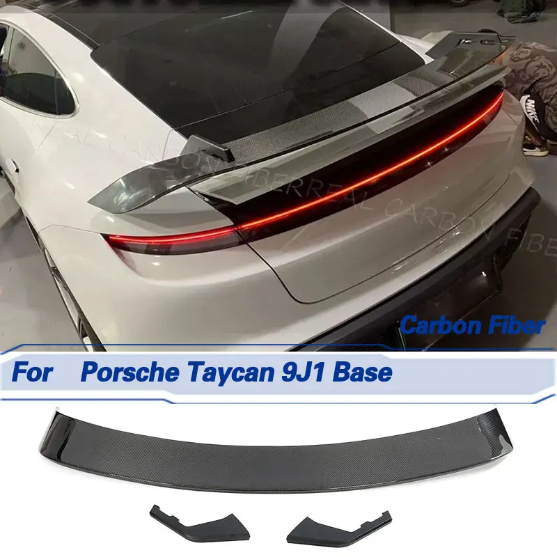 أجنحة سبويلر خلفية للسيارة من ألياف الكربون الكاملة لبورشه تايكان 9J1 قاعدة 4S سيدان 2019-2025 سبويلر خلفي للجناح الشفاه