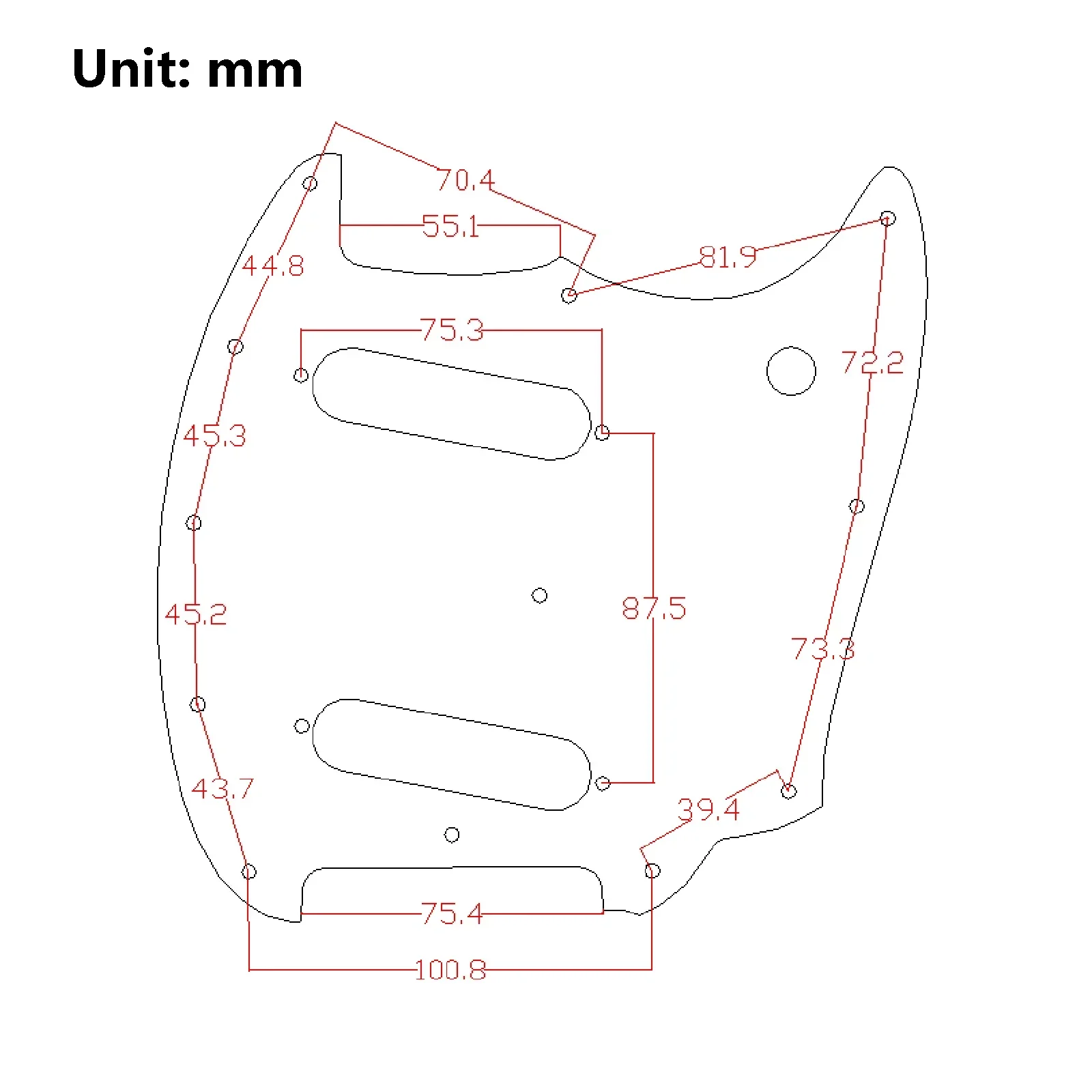 Guitar Pickguard For US Mustang Classic Series Style Guitar Pickguard, SS Single Coil Scratch Plate, Guitar Replacement Parts