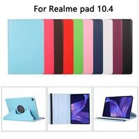 For Realme Pad Case 2021 Rotatable Stand Tablet Cover for Realme Pad 10.4 inch RMP2102 RMP2103 Stand PU Leather Cover Case Funda