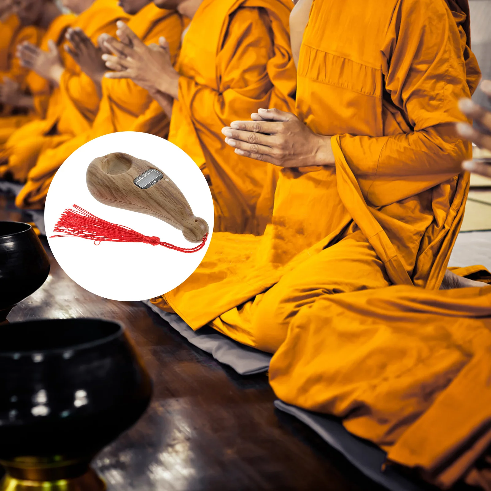 

Электрический экран, счетчик бусин Будды, компактный, легкий дизайн для пения, медитации, цифровой счетчик буддийских бусин