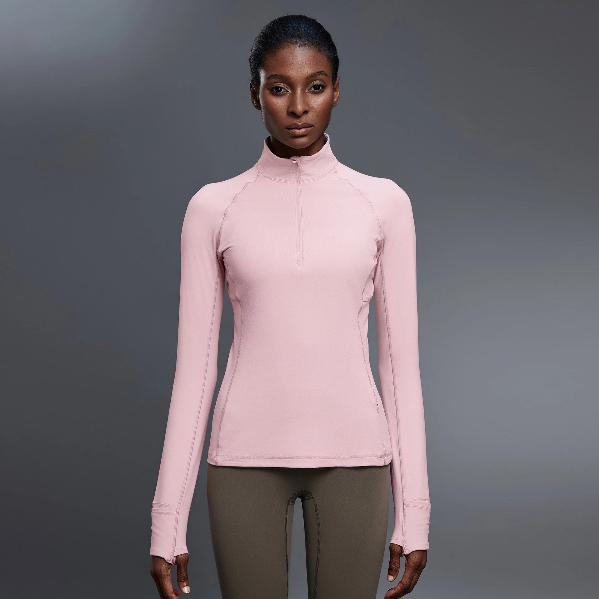 

Lemon Women Long Sleeve Shirt Yoga Fitness Sports Top Clothing Pilates Training Sportswear Half Zip Elastic Force Blouse Jacket