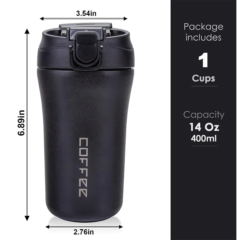 Travel Coffee Mug Tumbler Cup Thermal Insulation Vacuum Insulated Reusable Tumbler for Keep Hot/Ice Coffee with Straw Drinkware