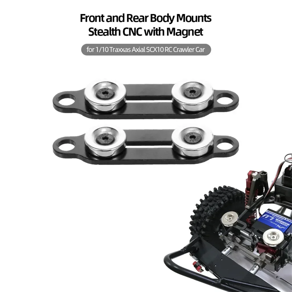 Vordere und hintere Karosseriehalterungen Stealth CNC mit Magnet für 1/10 Trxs Axial SCX10 RC Crawler Car Upgrade-Teile