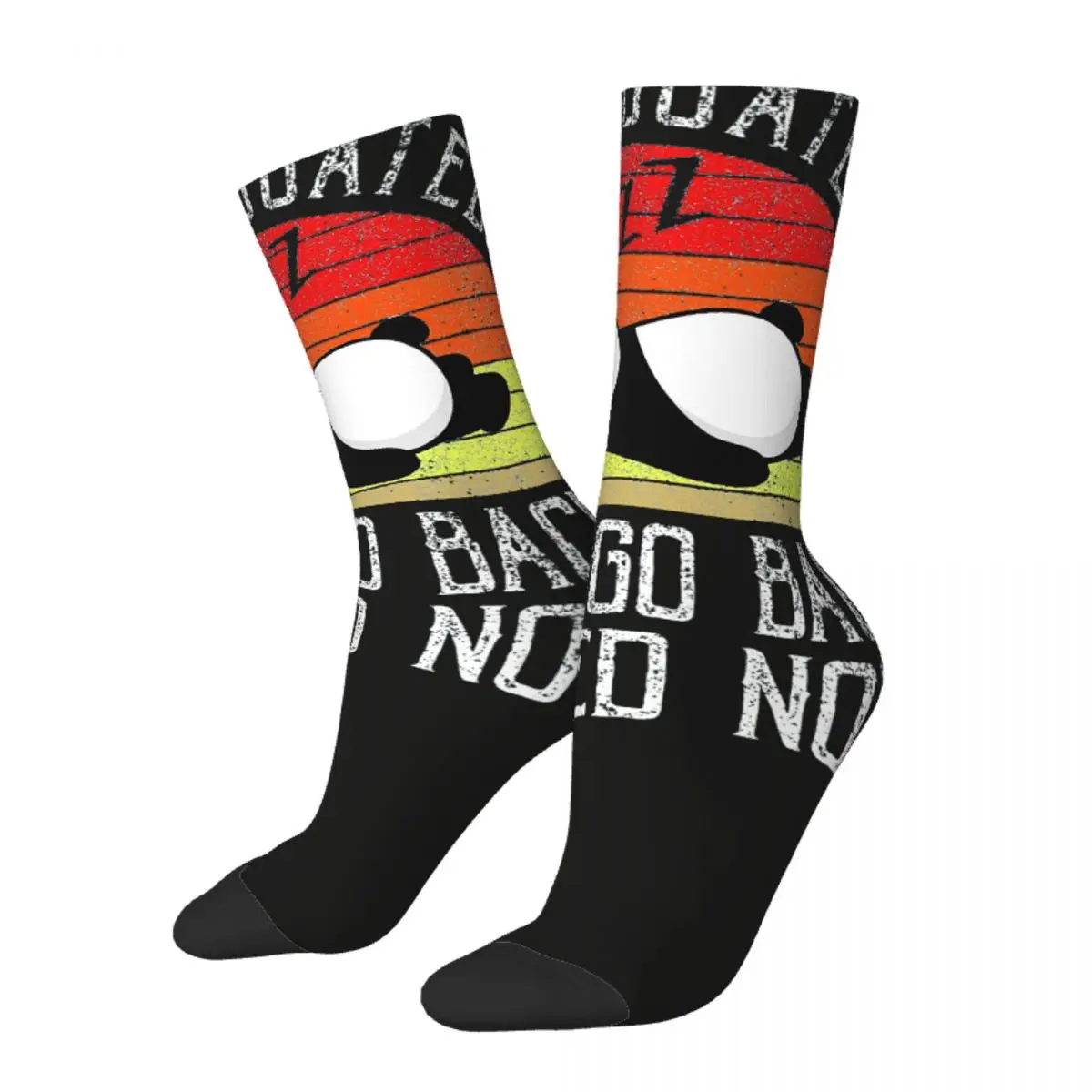 Hip Hop Retro Can I Go Back To Bed Now Crazy Men's Socks Unisex PANDA! GO PANDA Street Style Seamless Printed Funny Novelty Sock