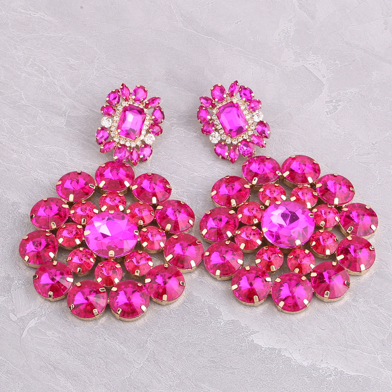 Big rhinestone Drop Dangle Earrings Big Pendant Women\'s Earrings Celebrity Hot Selling Earrings Same Style Fashion Jewelry Gift