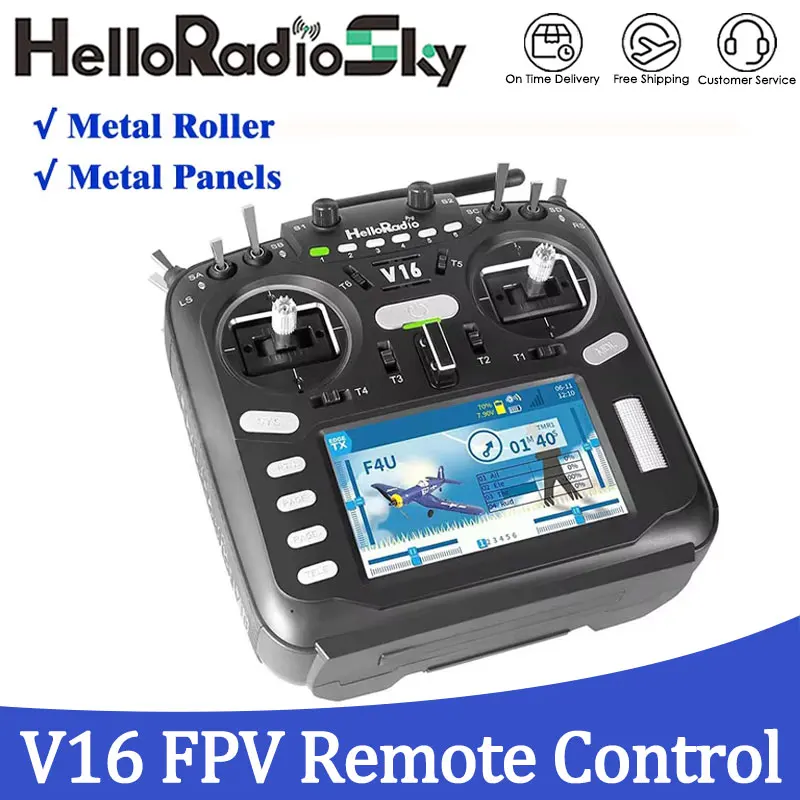 HelloRadio V16 Multi Protocol Remote Control Compatible With FPV High-frequency Head EDGTX Touch Screen Crossover Machine Parts