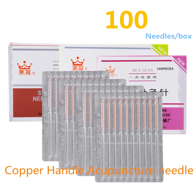 

Red Copper Handle Acupuncture Needle 500 Disposable Chinese Medicine Beauty Relieve Pain Muscle Relax