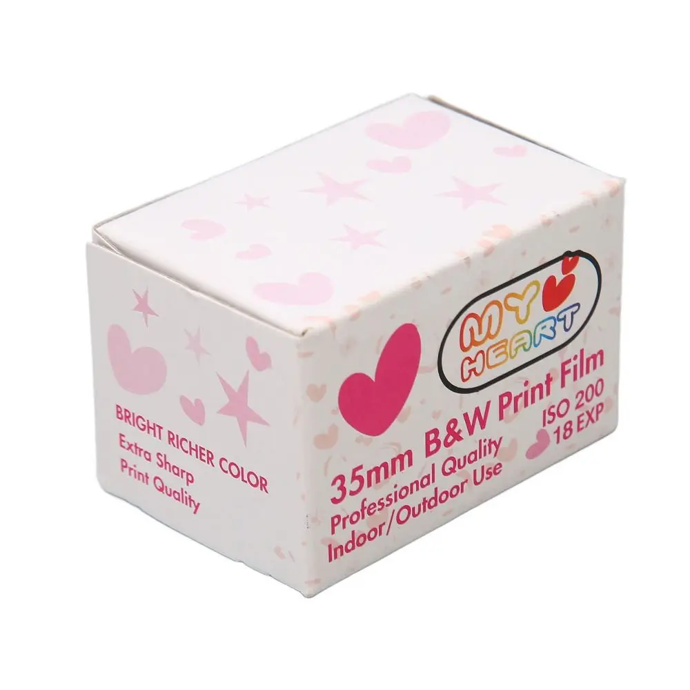المحبة القلب 35 مللي متر أبيض وأسود طباعة فيلم 8/18 EXP مقاوم للماء 35 مللي متر طباعة فيلم ISO 200 HD كاميرا فيلم ل 135 كاميرا #3