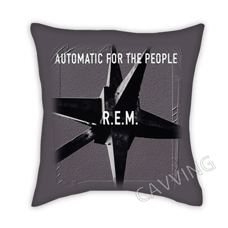 R.E.M. Band  3D Printed Polyester Decorative Pillowcases Throw Pillow Cover Square Zipper Cases Fans Gifts Home Decor