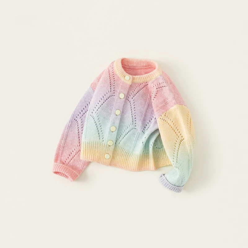 Giacca maglione stile carino spesso e caldo con girocollo per bambini invernali 2025