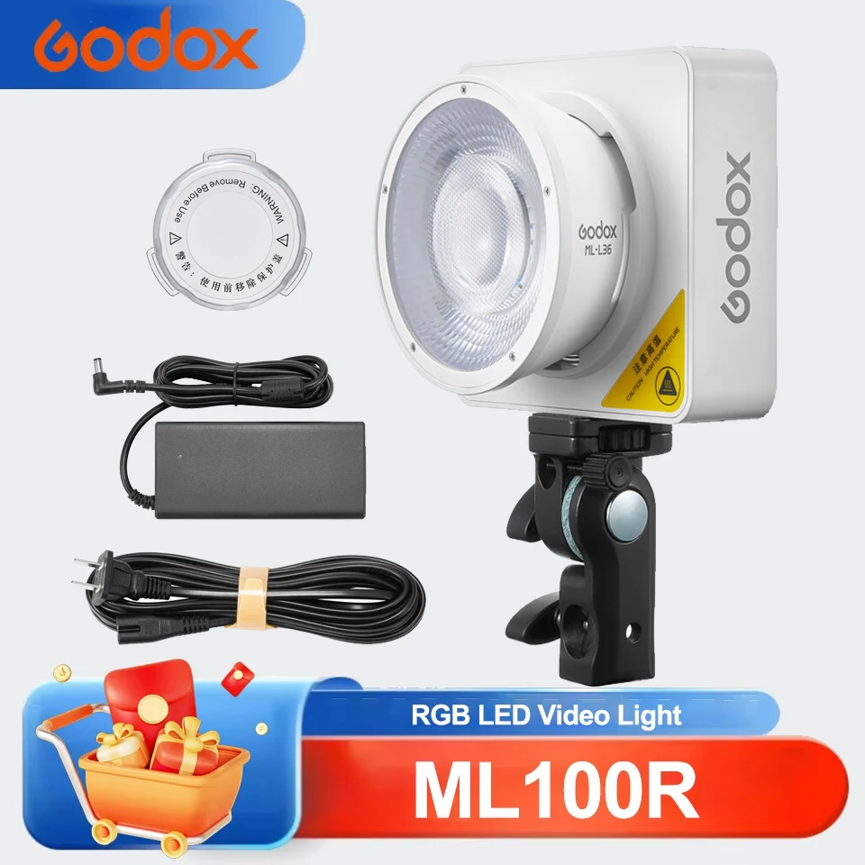 

Godox ML100R RGB Full-color 1800K-10000K LED Video Light Portable Photography Light for Live Streaming Studio Outdoor Shooting