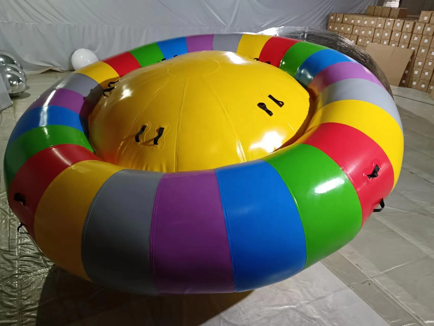 Giroscopio de agua inflable al aire libre, accesorios recreativos, instalaciones de recreación acuática, objetos flotantes en el agua