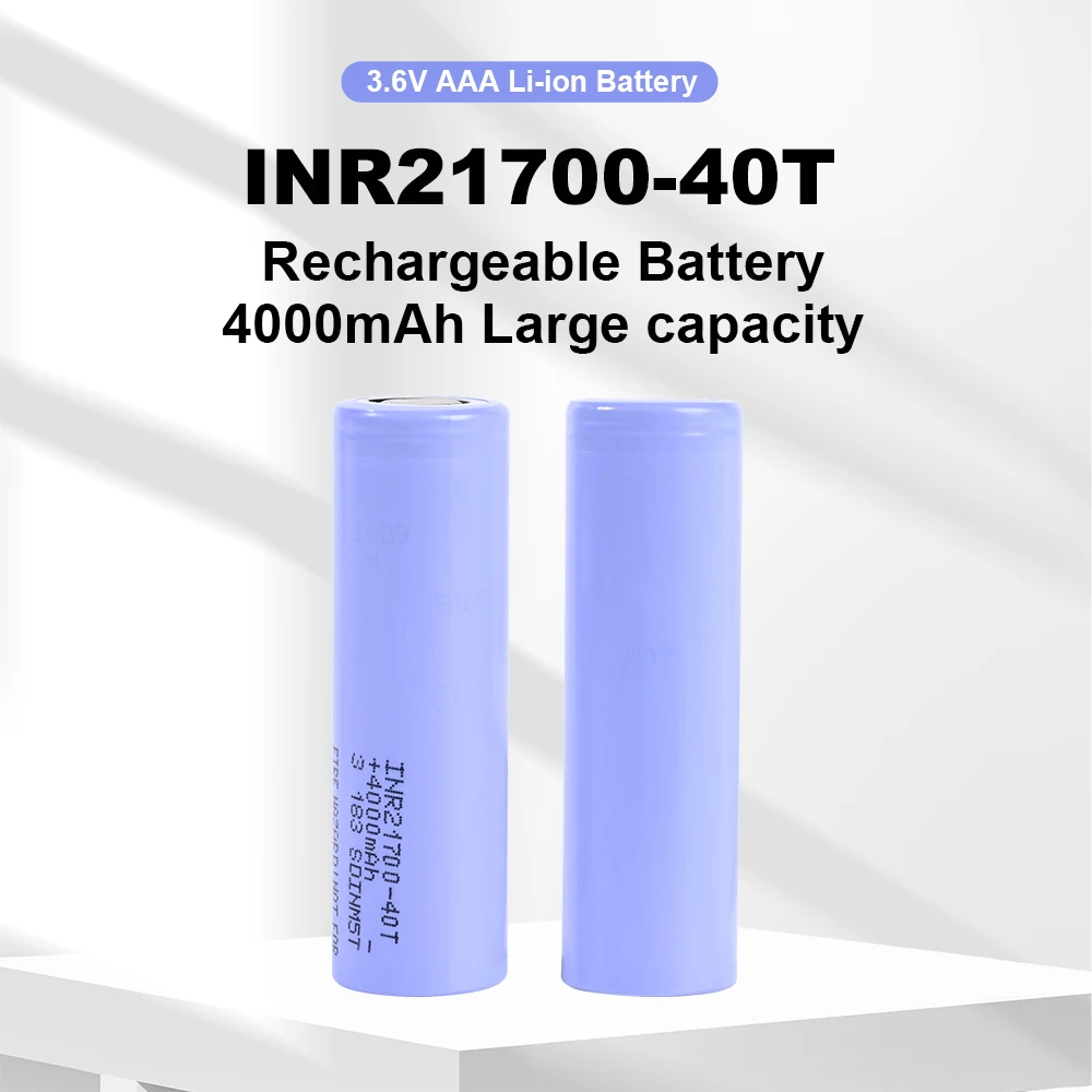 6PC Original INR21700-40T 4000MAh Li-ion battery cells Rechargeable Battery 18650 Ontlading for All Kinds Electronic Products