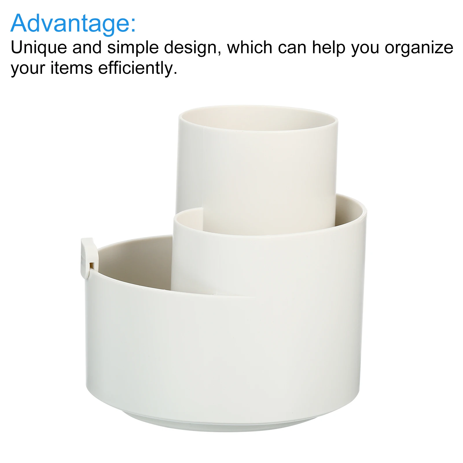 Imagem -05 - Multifuncional Round Pen Holder Rotating Storage Box Escova de Maquiagem Simples Grande Capacidade Desk Organizer Papelaria