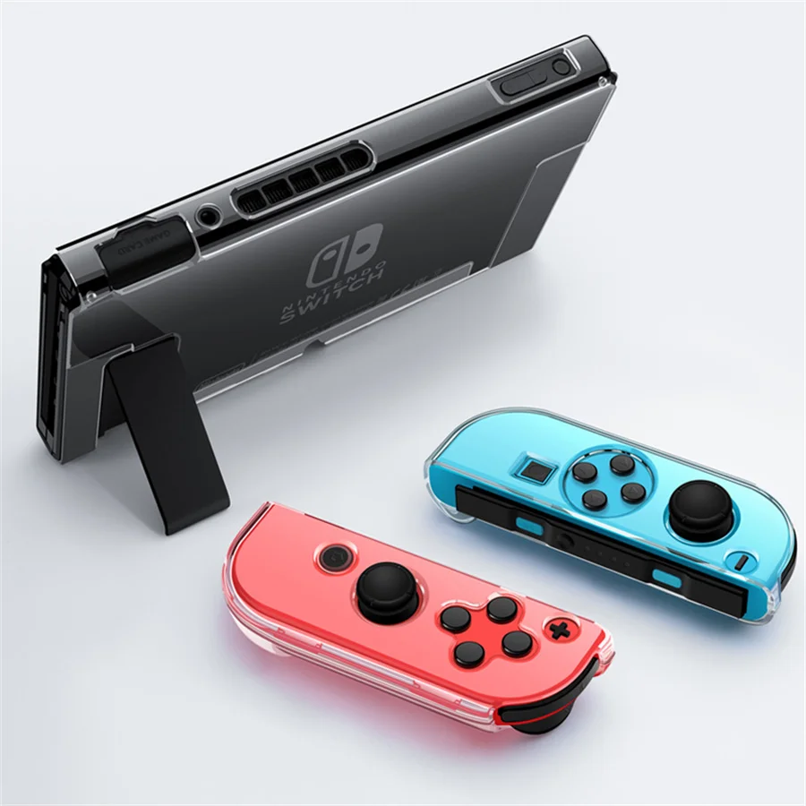 Geeignet für Nintendo Switch, hohe Transparenz, PC-Schutzhülle, Spielkonsolengriff, komplettes Paket, ultradünn, geteilter Schutz – Detail 4