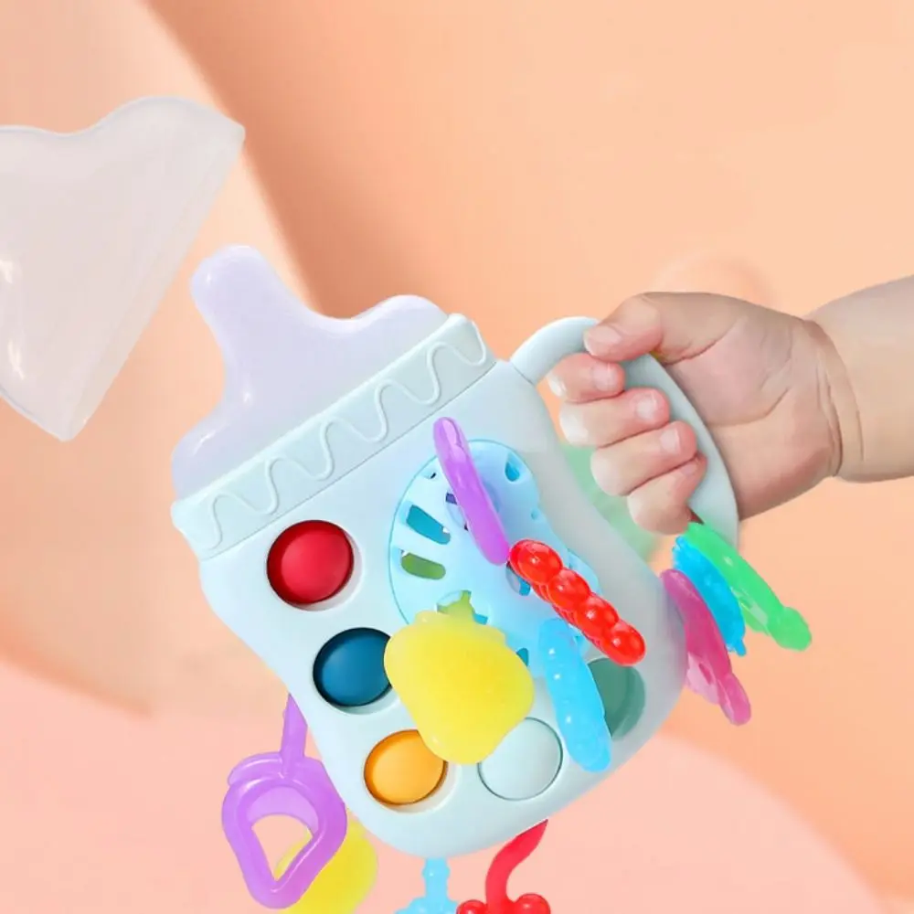 Cuerda de tracción alimentadora, juguetes sensoriales para bebés, bola de agarre de Manhattan educativa multifuncional, cuerda de tracción ABS Montessori para hervirable