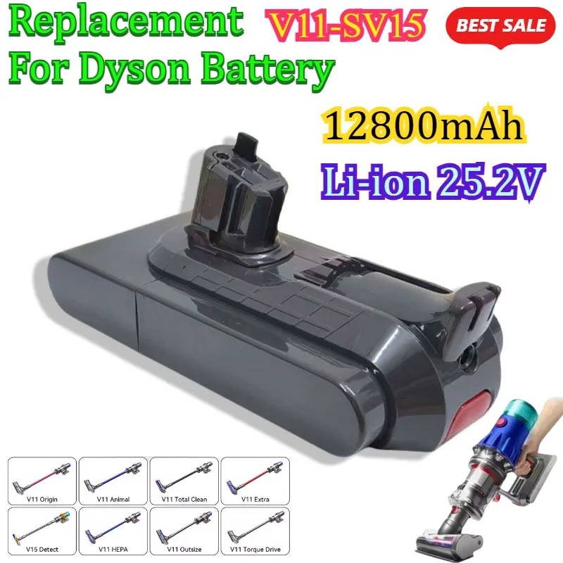 

25.2V Replacement Lithium Battery For Dyson V11 Batterie SV15 Absolute Pro Fluffy Motorhead SV14 SV15 SV17Battery Vacuum Cleaner