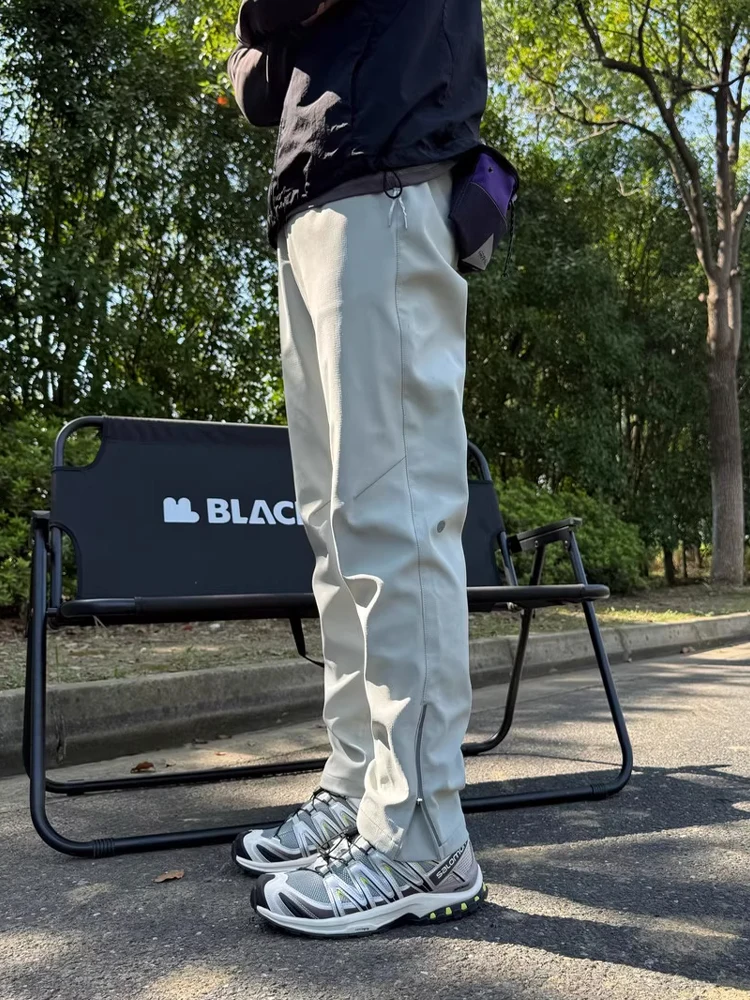 Outdoor Casual Thiened Soft ell Heren herfstwinterbroek Ritsontwerpbroek voor wandelen en klimmen Polyestervezel