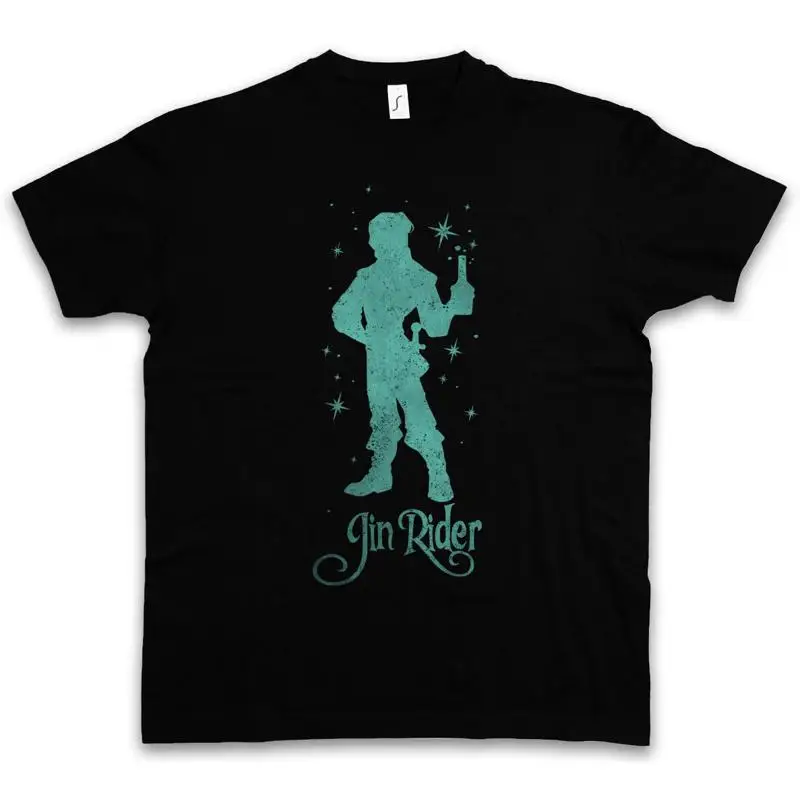 Gin Rider T Shirt Fun Alcohol Drunk Wasted Intoxicated Party Drunken Hangover