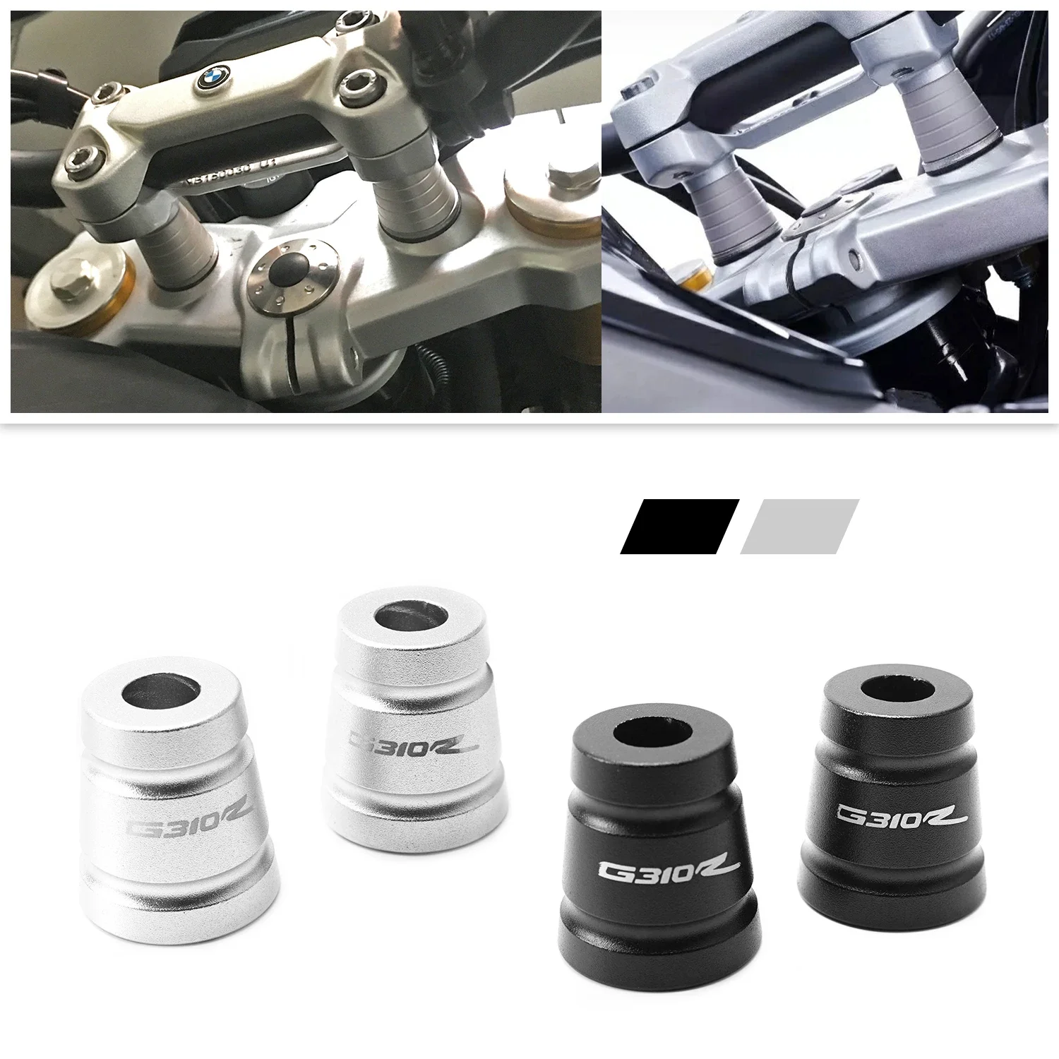 For BMW G310R G310GS 2015-2021 Motorcycle CNC Aluminum Handlebar Riser Bars Clamp 50mm heightened