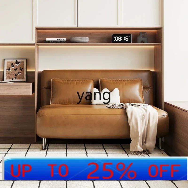 

LH retro sofa bed simple foldable bed small apartment living room dual-purpose sofa